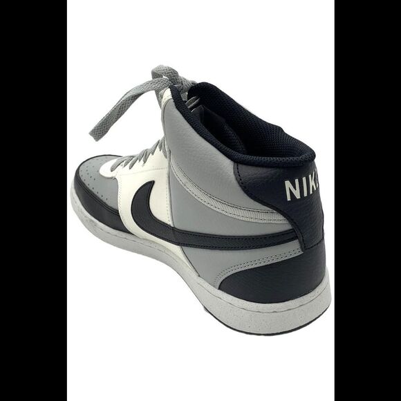 Nike Men\'s Court Vision Lace Up Sneaker Gray/Black/White - Medium